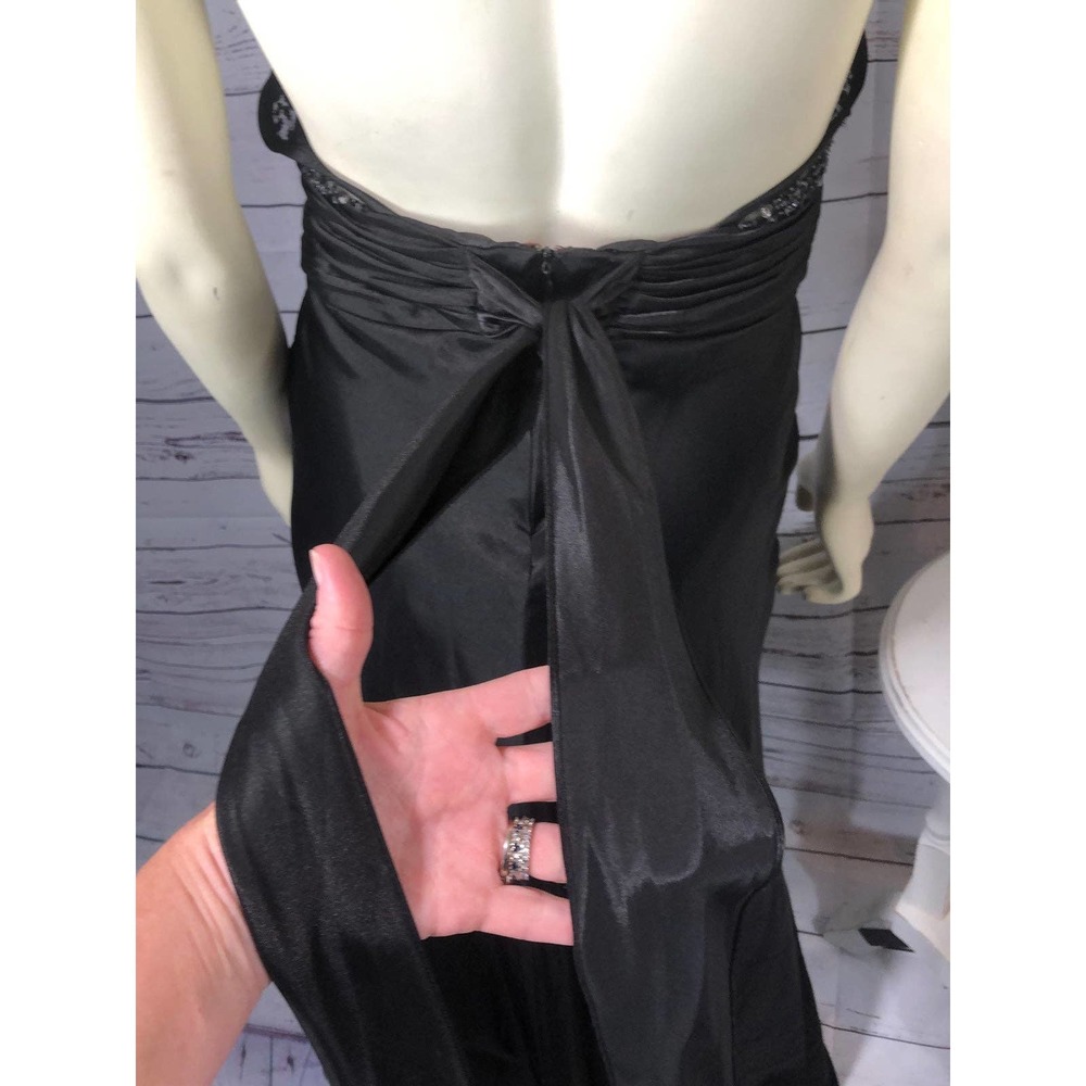 NIGHTWAY black prom dress with low crisscross back - Picture 9 of 12